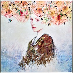 Su Jardin de Sueño by Laura Bofill - Original Mixed Media on Board sized 43x43 inches. Available from Whitewall Galleries